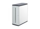 KEUCO Moll Papiertuchspender 12785010201 aus Aluminium, mit Spiegeltür, Anschlag rechts, silber-eloxiert/anthrazit