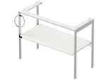 Duravit White Tulip Waschtisch-Konsole WT4544L3636 98,4 x 45 cm, Weiß Seidenmatt, bodenstehend, Metall, 1 Handtuchhalter links