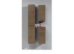 Artiqua Midischrank Serie 818, 73x30x30cm Anschlag rechts, Graphit Struktur, 1 Tür, 1 Auszug
