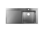 Hansgrohe S715-F450 Einbauspüle 43306800 Edelstahl, 1 Hauptbecken, Abtropffläche