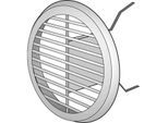 Helios Lüftungsgitter LGR 150 60338 Metall, DN 125-150, weiß