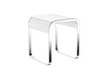 Hewi System 800 Hocker 8005130041 verchromt, Sitzflläche weiss