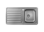 hansgrohe Einbauspüle 43337800 895 x 485 mm, Becken rechts, Abtropffläche, automatische Ablaufgarnitur, Edelstahl