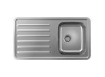 hansgrohe Einbauspüle 43340800 895 x 485 mm, Becken rechts, Abtropffläche, manuelle Ablaufgarnitur, Edelstahl