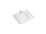 Hewi Mineralguß-Waschtischset 950.19.050 65x55cm, weiß, mit elektronischer Waschtischarmatur AQ1.12S21040