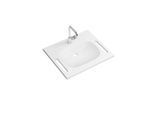 Hewi M40 Mineralguß-Waschtischset 950.19.039 65x55cm, weiß, mit Waschtischarmatur AQ1.12M10440