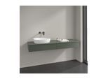 Villeroy und Boch Antao Waschtisch-Unterschrank K15150HL 160x19x50cm, Hahnlochbohrung, Waschbeckenplattenfarbe Lack, leaf green matt lacquer