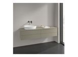 Villeroy und Boch Antao Waschtisch-Unterschrank L26110HK 160x36x50cm, Waschbeckenplattenfarbe Lack, stone grey matt lacquer, mit Beleuchtung