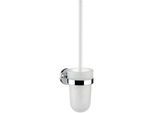 Emco Toilettenbürstengarnitur Polo 071500101 chrom, Behälter Kunststoff weiß, Griff weiß