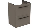 Ideal Standard i.life S Möbel-Waschtischunterschrank T5291NG 2 Auszüge, 50 x 37,5 x 63 cm, greige matt