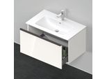 Duravit D-Neo Waschtisch-Unterschrank DE426202222 81 x 46,2 cm, Weiß Hochglanz, wandhängend, 1 Auszug