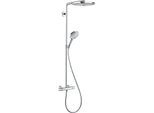 hansgrohe Raindance Select Showerpipe 27133400 S 300 2jet, weiß/chrom, Brausearm 46cm, schwenkbar