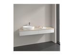 Villeroy und Boch Antao Waschtisch-Unterschrank L15053GF 160x19x50cm, Hahnlochbohrung, Waschbeckenplattenfarbe botticino, glossy white lacquer