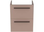 Ideal Standard i.life S Möbel-Waschtischunterschrank T5291NH 2 Auszüge, 50 x 37,5 x 63 cm, carbongrau matt