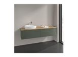 Villeroy und Boch Antao Waschtisch-Unterschrank K37011HL 160x36x50cm, Waschbeckenplattenfarbe honey oak, leaf green matt lacquer