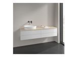 Villeroy und Boch Antao Waschtisch-Unterschrank L26013GF 160x36x50cm, Waschbeckenplattenfarbe botticino, glossy white lacquer, mit Beleuchtung