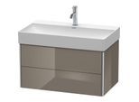 Duravit XSquare Waschtisch-Unterschrank XS416208989 78,4x39,7x46cm, 2 Schubkästen, Flannel Grey hochglanz