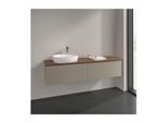 Villeroy und Boch Antao Waschtisch-Unterschrank K37012HK 160x36x50cm, Waschbeckenplattenfarbe warm walnut, stone grey matt lacquer