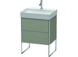 Duravit XSquare Waschtisch-Unterschrank XS444209292 58,4x49,1x46cm, 2 Auszüge, Steingrau seidenmatt