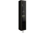 Burgbad Yumo Hochschrank HSKC035LF3195 176x32x35cm, links, Schwarz Hochglanz