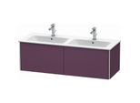 Duravit XSquare Waschtisch-Unterschrank XS407509494 128x40x47,8cm, 2 Auszüge, Aubergine seidenmatt