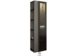 Burgbad Yumo Hochschrank HSKG050LF3194 176x32x50cm, links, Grau Hochglanz