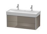 Duravit XSquare Waschtisch-Unterschrank XS416308989 98,4x39,7x46cm, 2 Schubkästen, Flannel Grey hochglanz