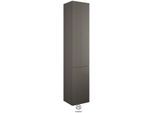 Burgbad Yumo Hochschrank HSKE035LF3194 176x32x35cm, 2 Türen, links, Grau Hochglanz