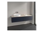 Villeroy und Boch Antao Waschtisch-Unterschrank L26113HG 160x36x50cm, Waschbeckenplattenfarbe botticino, midnight blue matt lacquer, mit Beleuchtung