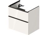 Duravit D-Neo Waschtisch-Unterschrank DE435402222 63,4 x 45,2 cm, Weiß Hochglanz, wandhängend, 1 Schubkasten, 1 Auszug