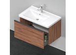 Duravit D-Neo Waschtisch-Unterschrank DE425507979 78,4 x 45,2 cm, Nussbaum Natur, wandhängend, 1 Auszug