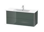 Duravit XSquare Waschtisch-Unterschrank XS417403838 121x56x47,8cm, 2 Schubkästen, Dolomiti Grey hochglanz