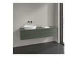 Villeroy und Boch Antao Waschtisch-Unterschrank K26110HL 160x36x50cm, Waschbeckenplattenfarbe Lack, leaf green matt lacquer