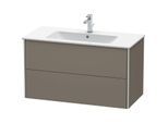 Duravit XSquare Waschtisch-Unterschrank XS417309090 101x56x47,8cm, 2 Schubkästen, Flannel Grey seidenmatt