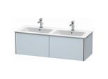 Duravit XSquare Waschtisch-Unterschrank XS407509797 128x40x47,8cm, 2 Auszüge, Lichtblau seidenmatt