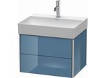 Duravit XSquare Waschtisch-Unterschrank XS416104747 58,4x39,7x46cm, 2 Schubkästen, Stone Blue hochglanz
