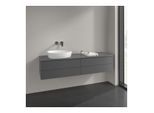 Villeroy und Boch Antao Waschtisch-Unterschrank L26010GK 160x36x50cm, Waschbeckenplattenfarbe Lack, anthracite matt lacquer, mit Beleuchtung