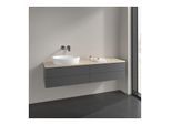 Villeroy und Boch Antao Waschtisch-Unterschrank L26113GK 160x36x50cm, Waschbeckenplattenfarbe botticino, anthracite matt lacquer, mit Beleuchtung
