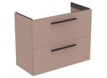 Ideal Standard i.life S Möbel-Waschtischunterschrank T5295NH 2 Auszüge, 80 x 37,5 x 63 cm, carbongrau matt