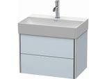 Duravit XSquare Waschtisch-Unterschrank XS416709797 58,4x39,7x39cm, 2 Schubkästen, Lichtblau seidenmatt