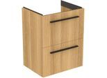 Ideal Standard i.life S Möbel-Waschtischunterschrank T5291NX 2 Auszüge, 50 x 37,5 x 63 cm, Eiche natur