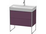 Duravit XSquare Waschtisch-Unterschrank XS444309494 78,4x49,1x46cm, 2 Auszüge, Aubergine seidenmatt