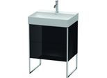 Duravit XSquare Waschtisch-Unterschrank XS444204040 58,4x49,1x46cm, 2 Auszüge, schwarz hochglanz