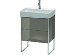Duravit XSquare Waschtisch-Unterschrank XS445308989 58,4x49,1x39cm, 2 Auszüge, Flannel Grey hochglanz