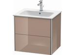 Duravit XSquare Waschtisch-Unterschrank XS417108686 61x56x47,8cm, 2 Schubkästen, cappuccino hochglanz