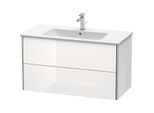 Duravit XSquare Waschtisch-Unterschrank XS417302222 101x56x47,8cm, 2 Schubkästen, weiß hochglanz