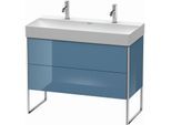 Duravit XSquare Waschtisch-Unterschrank XS444404747 98,4x49,1x46cm, 2 Auszüge, Stone Blue hochglanz