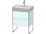 Duravit XSquare Waschtisch-Unterschrank XS444200909 58,4x49,1x46cm, 2 Auszüge, Lichtblau matt