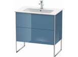 Duravit XSquare Waschtisch-Unterschrank XS444604747 81x59,2x47,8cm, 2 Auszüge, Stone Blue hochglanz