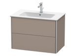 Duravit XSquare Waschtisch-Unterschrank XS417204343 81x56x47,8cm, 2 Schubkästen, Basalt matt